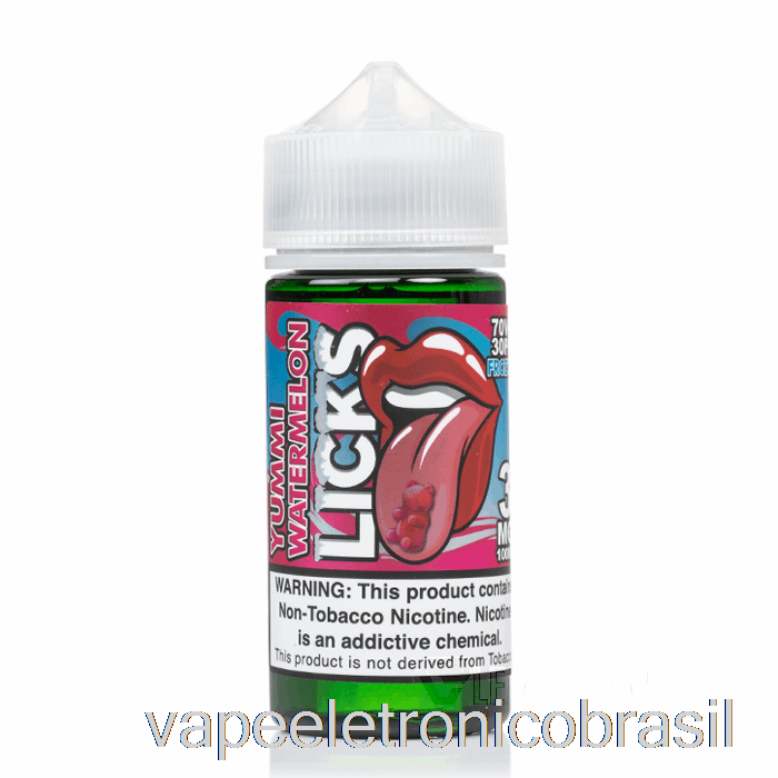 Vape Recarregável Frozty Yummi Watermelon Punch - Licks Roll Upz - 100ml 3mg